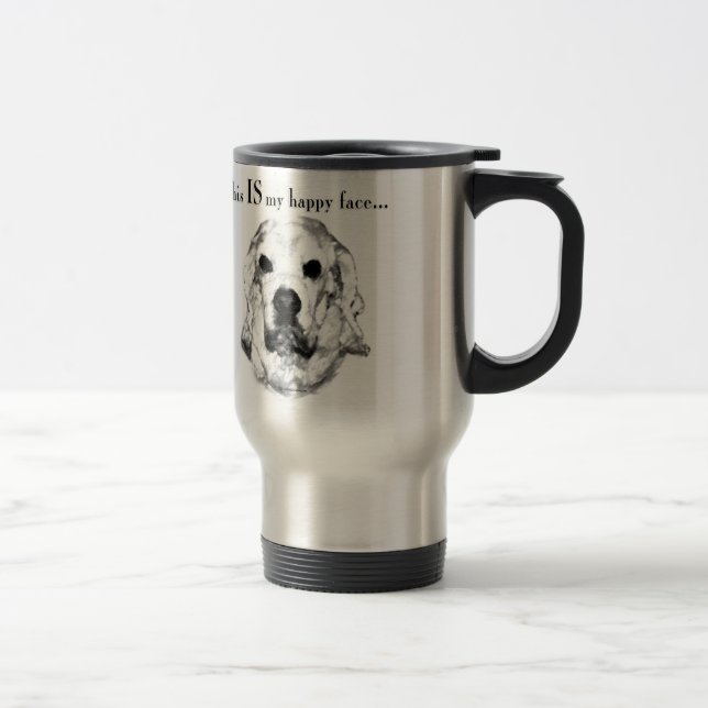 Caneca Térmica Cabeça Feliz de Cocker Spaniel (Direita)
