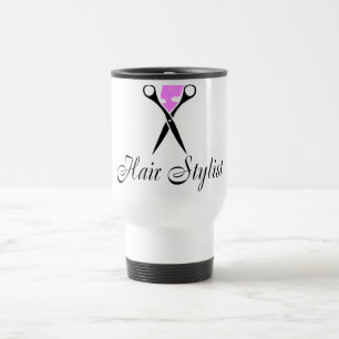 Caneca Térmica Cabeleireiro (tesouras/rosa)