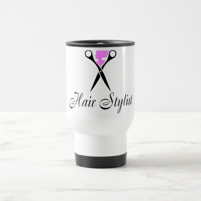 Caneca Térmica Cabeleireiro (tesouras/rosa) (Centro)