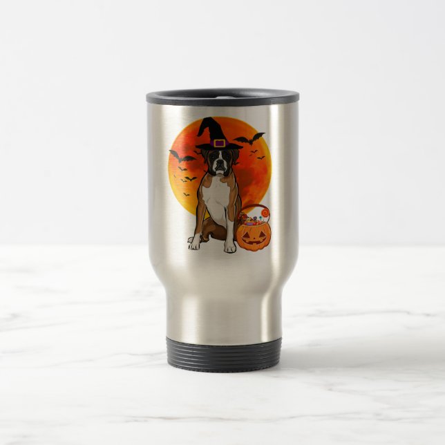Caneca Térmica Cachorro-Boxena, Pedra De Abóbora Ou Docinho De Tr (Centro)