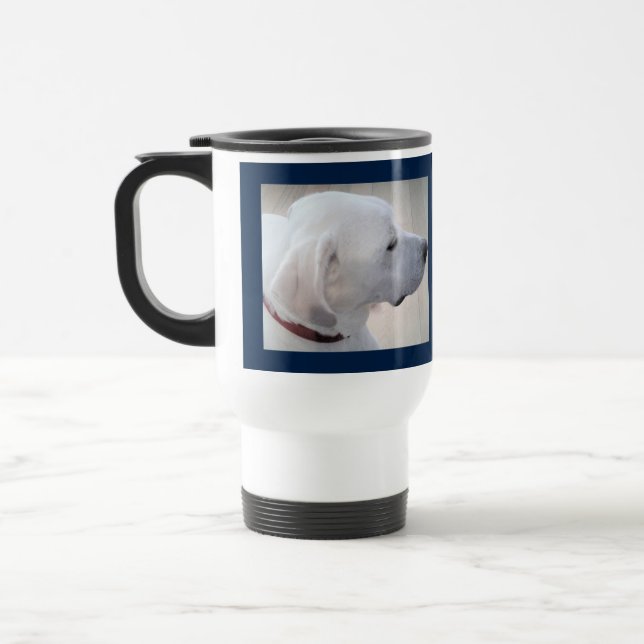 Caneca Térmica Cachorro branco-bonito Perfil de Cachorro Labrador (Esquerda)