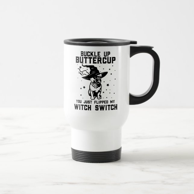 Caneca Térmica CACHORRO BUCKUP BUTTERCUP, Cachorro Halloween (Direita)