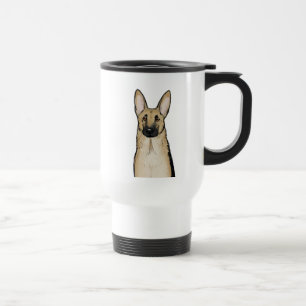 Caneca Térmica Cachorro-claro e German shepherd preto   Pet Art