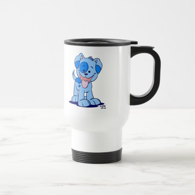 Caneca Térmica Cachorro de Cartoon Azul (Direita)