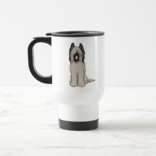 Caneca Térmica Cachorro de Cartoon Briard