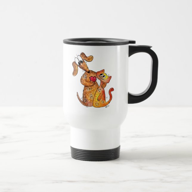 Caneca Térmica Cachorro e Gato (Direita)