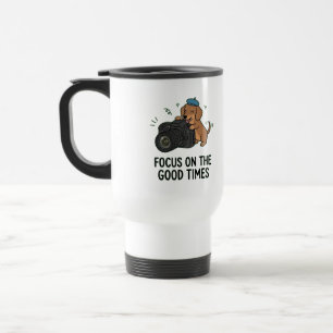 Caneca Térmica Cachorro Engraçado Amante de Câmera Cartunista Via