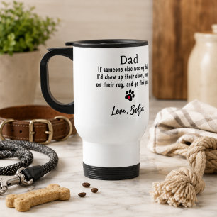 Caneca Térmica Cachorro Pai Engraçado - Café de Foto de Animal do