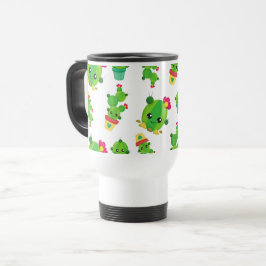 Caneca Térmica Cactus Bonito, Cactus Verde, Padrão De Cactus