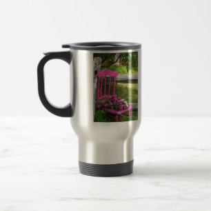 Caneca Térmica Cadeira rosa e Flores - Martha's Vineyard