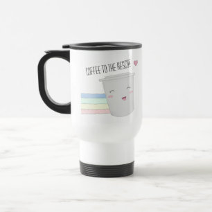 Caneca Térmica Café Bonito Amadurece Super Herói Arco-Íris