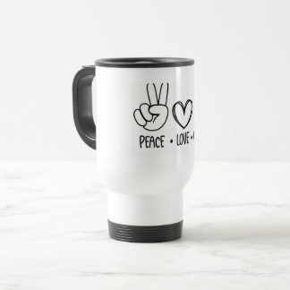 Caneca Térmica Café da Manhã Paz Amor Vibes