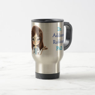 Caneca Térmica Café de Graduação de Doutorado Personalizado (S