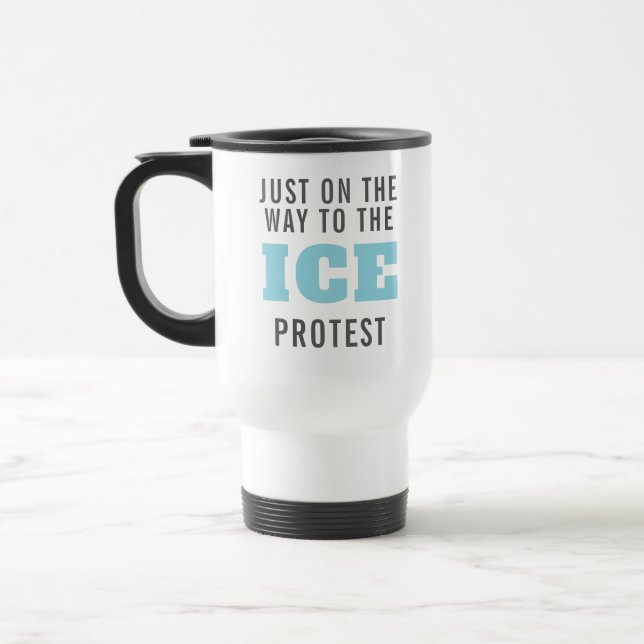 Caneca Térmica Café de Protesto Anti ICE Personalizado (Esquerda)