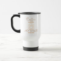 Café Em Uma Mão Minha Bíblia Na Outra