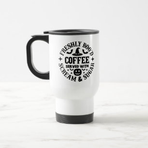 Caneca Térmica Café Frescamente Assombrado Servido com Grito e Aç