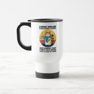 Caneca Térmica Café Ortografado Para Trás É EEFOC - Cafeína Engra
