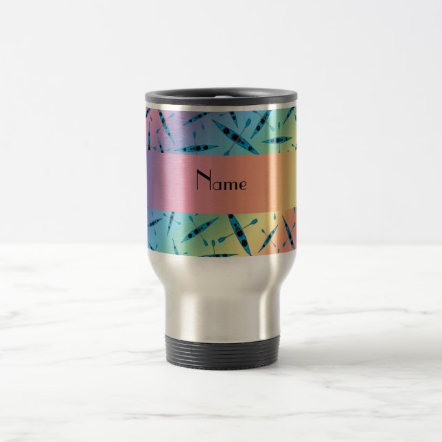 Caneca Térmica Caiaque conhecidos personalizados do arco-íris (Centro)