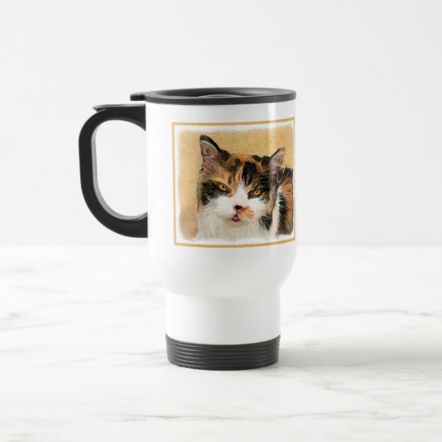 Caneca Térmica Calico Cat Painting - Gato Original Bonito (Esquerda)