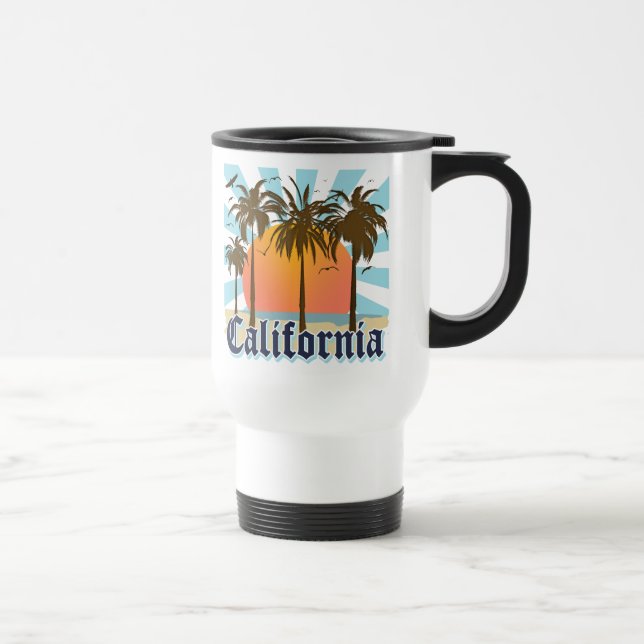 Caneca Térmica Califórnia encalha o por do sol (Direita)