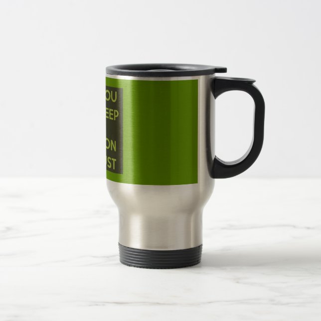 CANECA TÉRMICA CALMA DE ALIENÍGENA VERDE QUE VOCÊ DEVERÁ CONTINUA (Direita)