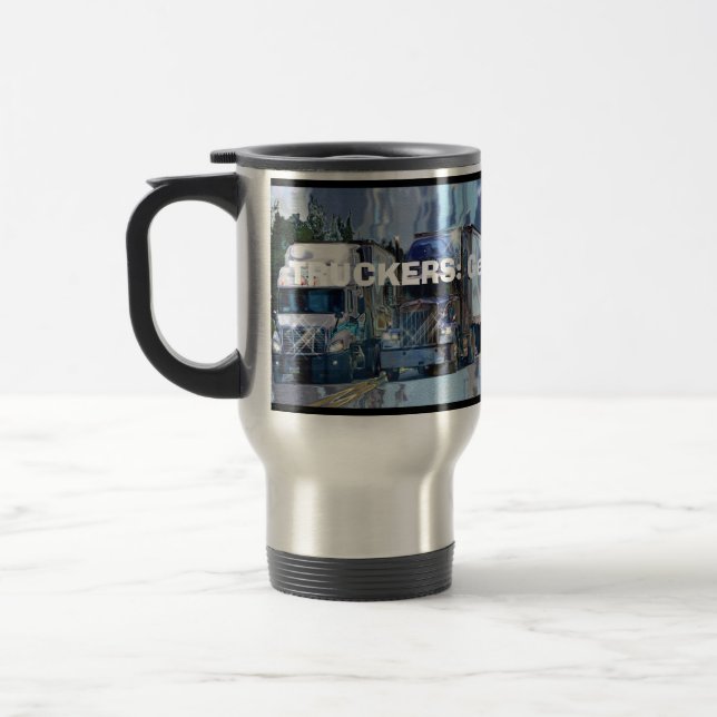 CANECA TÉRMICA CAMINHEIROS DE CAFÉ DE CAFÉ DE GRANDES CAMINHÕES (Esquerda)
