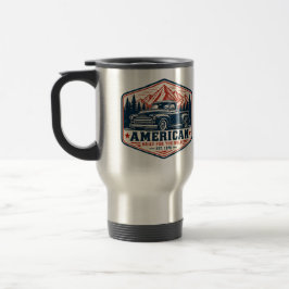 Caneca Térmica Caminhonete Antiga Americana Feita Para O Selvagem