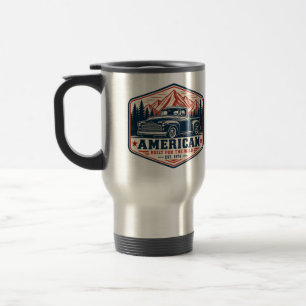 Caneca Térmica Caminhonete Antiga Americana Feita Para O Selvagem