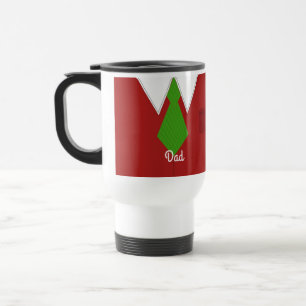 Caneca Térmica Camisa de vestido vermelho pai e empate