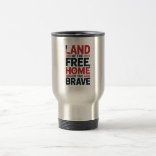 Caneca Térmica Camisa EUA Terra Livre Lar dos Bravos