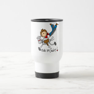 Caneca Térmica Camisas e Presentes do Cowboy em Figuras de Palito