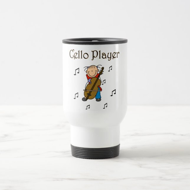 Caneca Térmica Camisas e Presentes para Violoncelista (Centro)