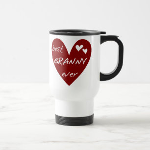 Caneca Térmica Camiseta e presentes da avó do coração vermelho o