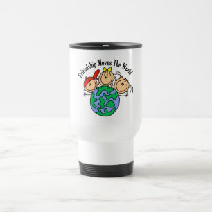 Caneca Térmica Camisetas e Presentes da Amizade Move o Mundo