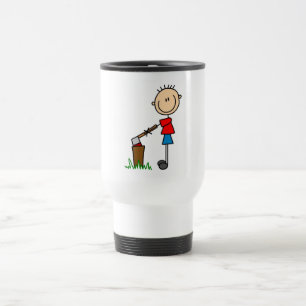 Caneca Térmica Camisetas e Presentes de Boneco de Pau Cortando Ma
