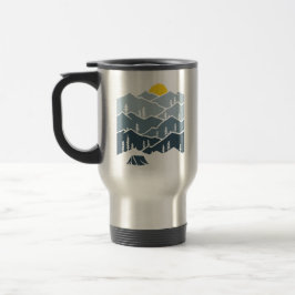 Caneca Térmica Campo de tendas nas florestas de montanha