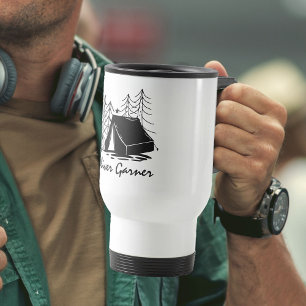 Caneca Térmica Campo Personalizado de Arte de Camping