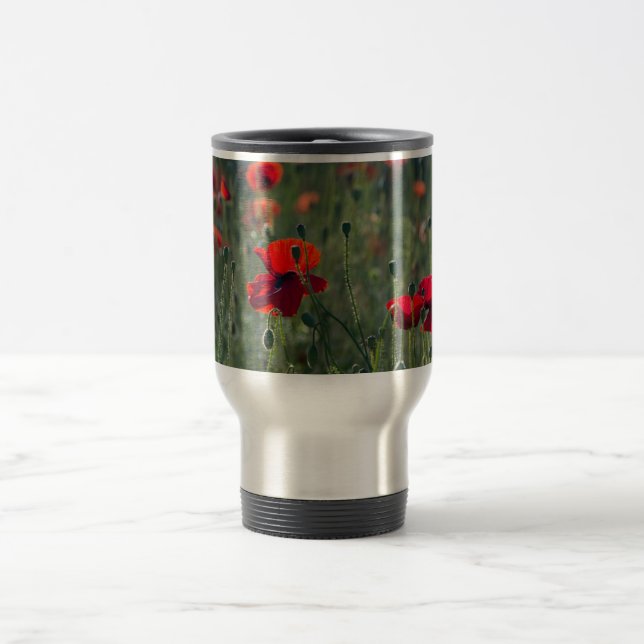 Caneca Térmica Campo Selvagem de Papoulas (Centro)