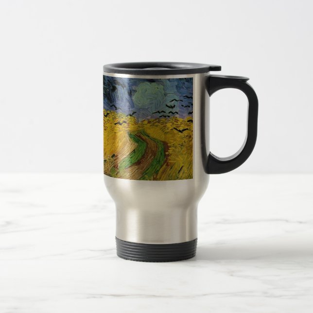 Caneca Térmica Campos de Trigo com Corvos (Direita)