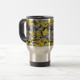 Caneca Térmica Camuflagem Amarela e Cinza, Militar, Exército