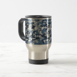 Caneca Térmica Camuflagem Azul da Neve de inverno, Militar, Exérc