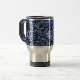 Caneca Térmica Camuflagem Azul marinho, Militar, Exército