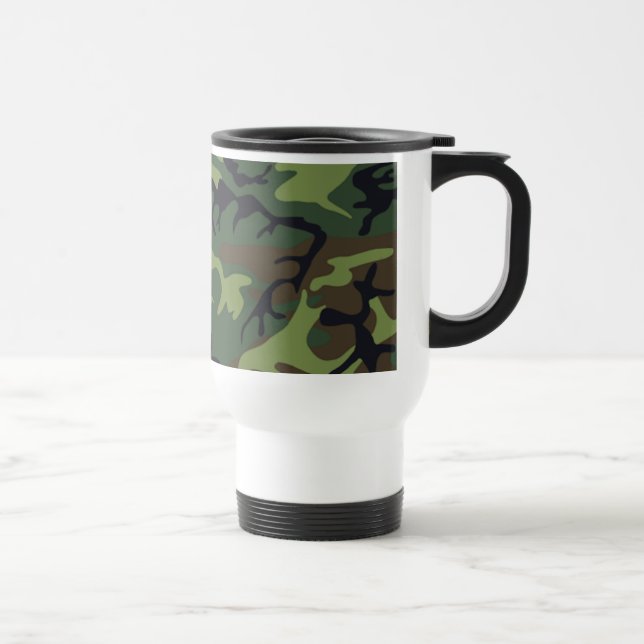 Caneca Térmica Camuflagem Verde Militar (Direita)