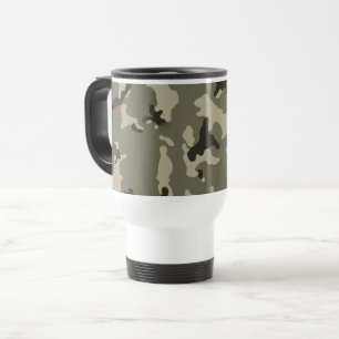 Caneca Térmica Camuflagem Verde Suave Café Viagem Diário Deslocam