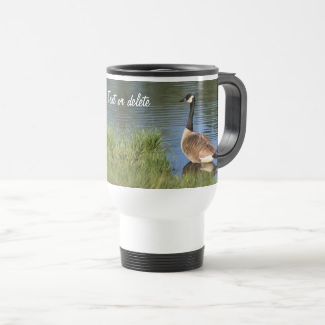 Caneca Térmica Canadá Goose Animal Art Personalizado (Frente Esquerda)