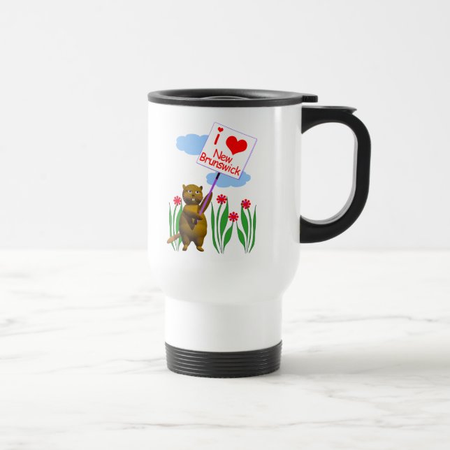 Caneca Térmica Canadense Beaver ama New Brunswick (Direita)