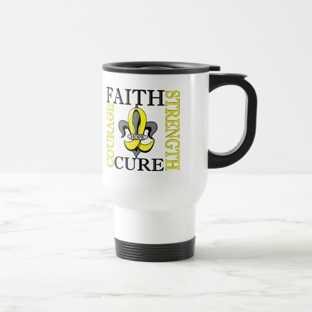 Caneca Térmica Cancer de bexiga da flor de lis 3 (Direita)