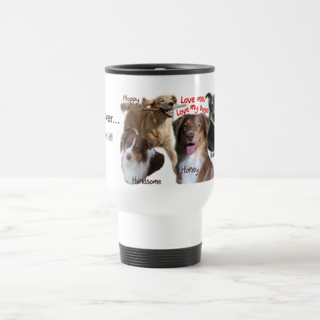 Caneca Térmica Caneca-tiros do café dos cães, amor do cão… (Centro)