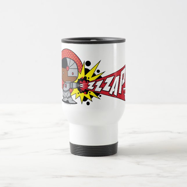 Caneca Térmica Canhão Cibernético de Chibi Cyborg (Centro)