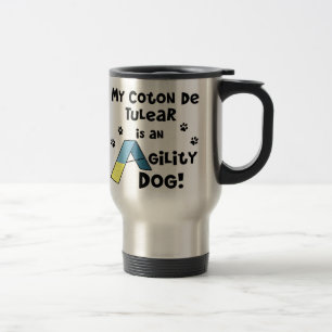 Caneca Térmica Cão de de Tulear Agilidade do algodão